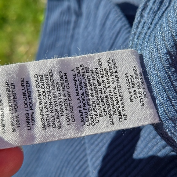 AVEC LES FILLES ▪︎ Women's Teal Corduroy Shacket, Size Medium - Picture 10 of 10